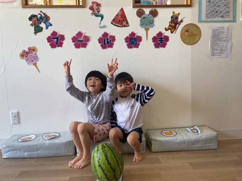 🐳プール遊び＆すいかわり🍉